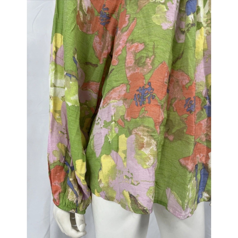 Hope&Harlow 70's Retro Colorful Peasant Boho Festival Summer Resort Top M/Medium - Picture 5 of 8